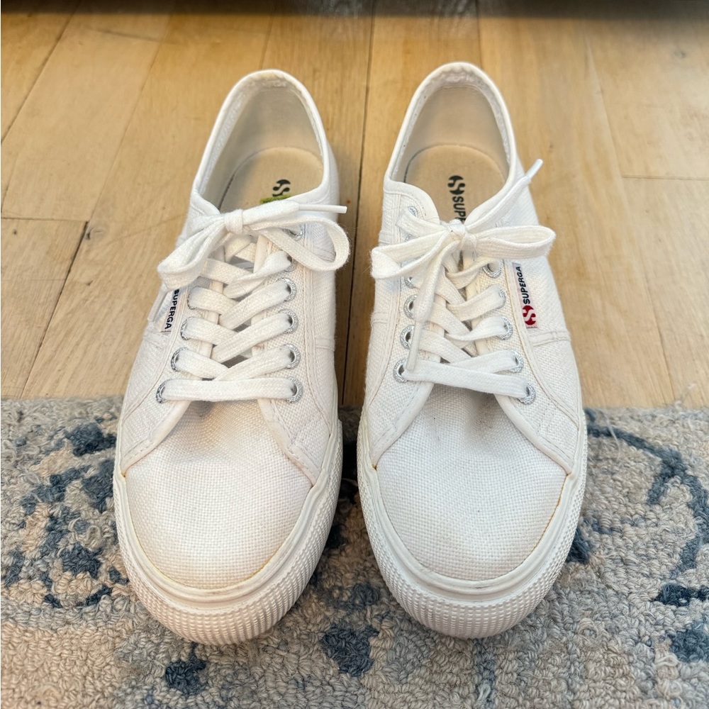 Superga 2790 Platform Sneaker White Size 8.5